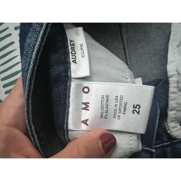 AMO Audrey Eclipse High Rise Denim Jeans in Shadow Play Size 25 - Picture 4 of 4